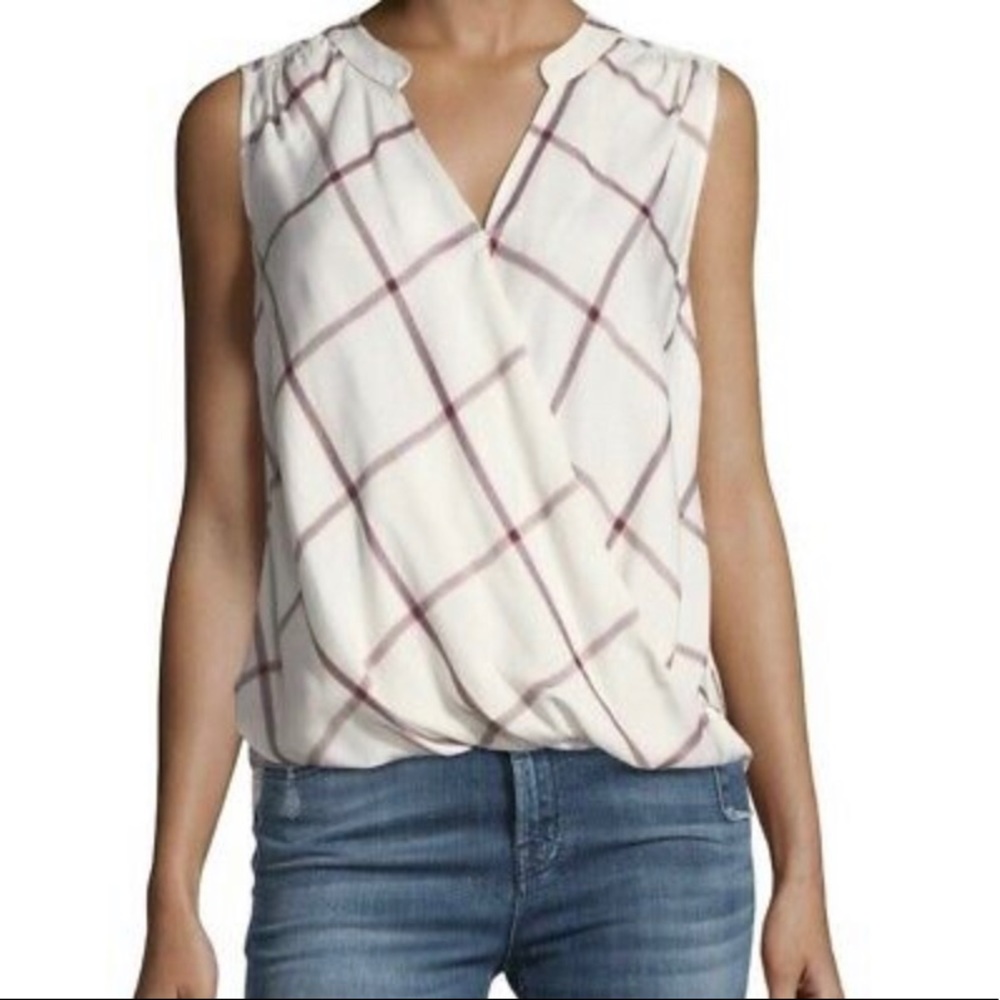 Splendid Surplice Cross Over Sleeveless Top